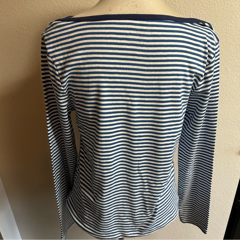 Bluey Blue and White Striped Long Sleeve Blouse sz XXL new - Picture 4 of 5